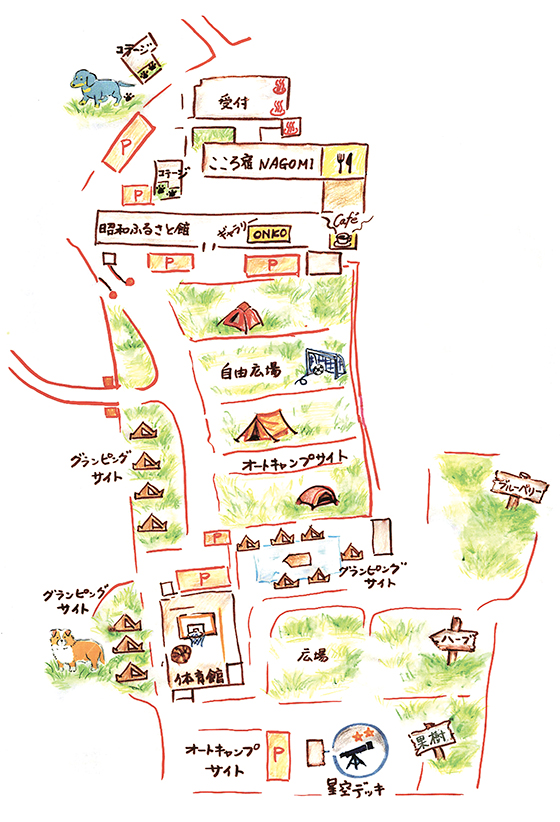 昭和ふるさと村全体マップ—クリックすると拡大図が見られます